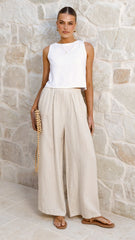 Persephone Crop Top - White