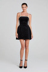 Em Velvet Black Dress